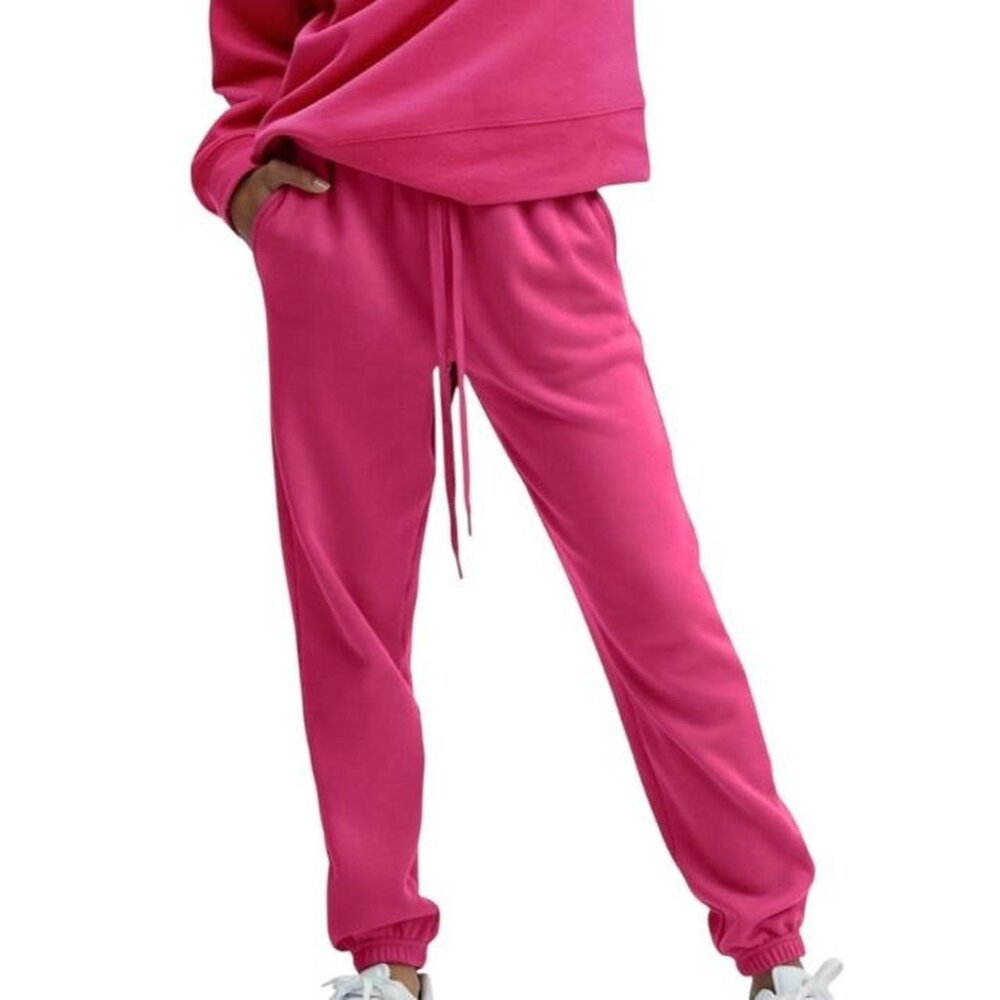 Fabletics Hot Pink Sweatpants With Drawstring Wai… - image 3